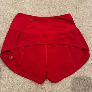 Lululemon Speed Up Shorts 2.5”, Dark Red size 2